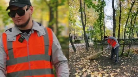 Төреғали Төреәлі қолына сыпырғыш алып, жазасын қалай өтеп жатқанын көрсетті
