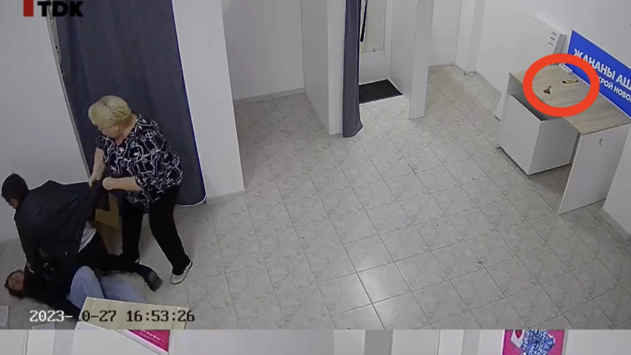Талдықорған полицейлері қызға кеңсе пышағымен шабуыл жасаған күдіктіні ұстады