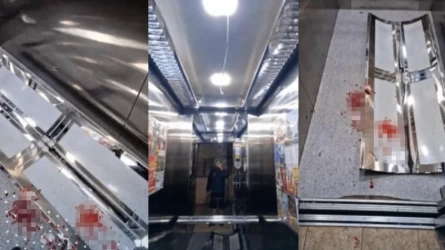 Астанада жеделсатыдағы темір бөлшек әйелдің басына құлап кетті