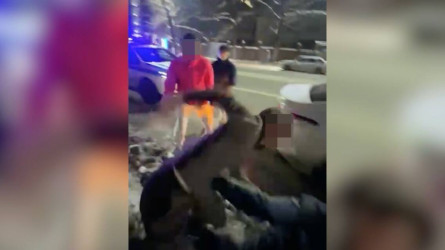 Алматыда полицейге жұдырық ала жүгірген ер адам қамауға алынды