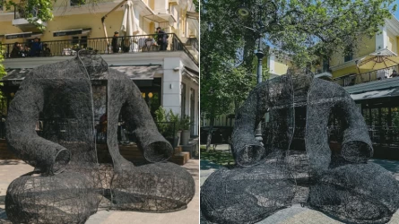 Алматыда «Қара шапан» мүсіні орнатылды