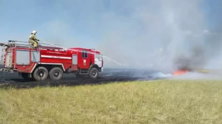 Абай облысындағы екі ауылдың маңында құрғақ шөп өртенді