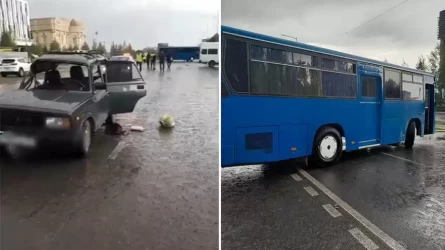 Ақтөбеде автобус пен жеңіл көлік соқтығысып, жолаушы әйел қаза тапты