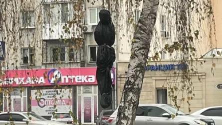 «Helloýınge daıyndyq»: Paketke orap, aǵashqa asyp qoıǵan adam sulbasy turǵyndardyń záresіn aldy