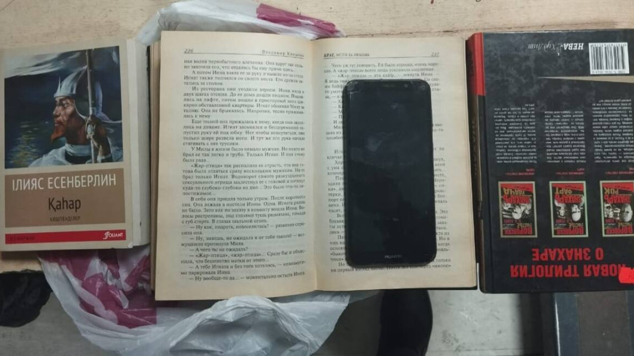 Алматы облысындағы колонияға ер адам телефонды кітапқа жасырып өткізбек болған