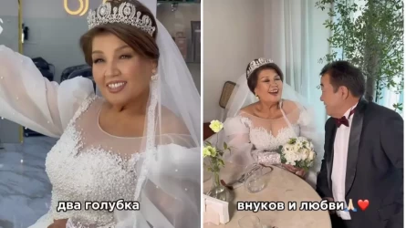 63 жастағы той көйлегін киген алматылық көпшілікті тамсандырды