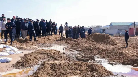Атырау облысында су тасқынына қарсы бөгет салу кезінде адам сүйектері табылды