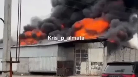 Алматы облысында қойма өртеніп жатыр