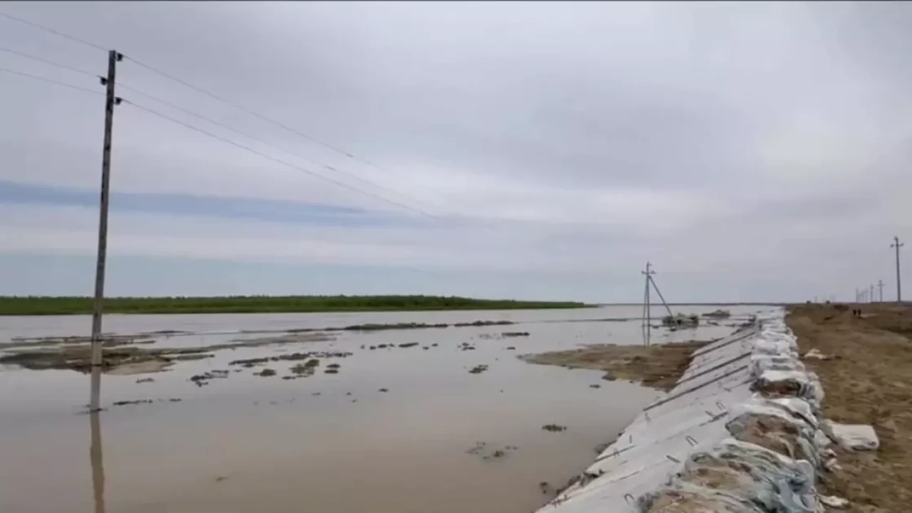 Жайық өзеніндегі су деңгейі әлі көтеріліп жатыр (ВИДЕО)