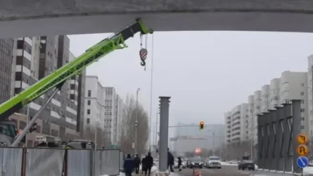 Елорда: LRT құрылысында кран құлады