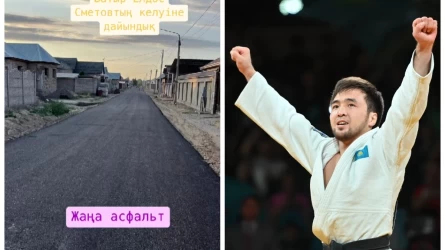 Taraz ákіmdіgі Eldos Smetovtіń Olımpıadadaǵy jeńіsіnen keıіn úıіnіń aldyna asfalt tósep bergen (VIDEO)