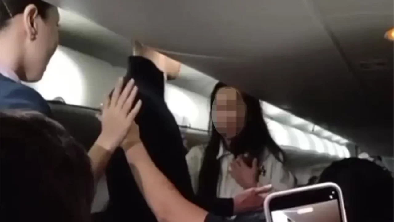 «Тағы ішімдік бермеген соң айқай шығарды»: Ұшақта мас әйел бортсеріктерді ұрған