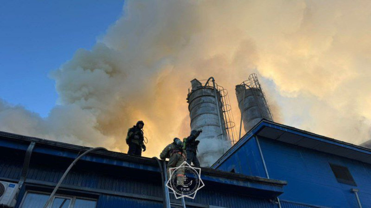 Астанада шаруашылық нысандағы өрт жоғары дәрежеде сөндіріліп жатыр (ВИДЕО)