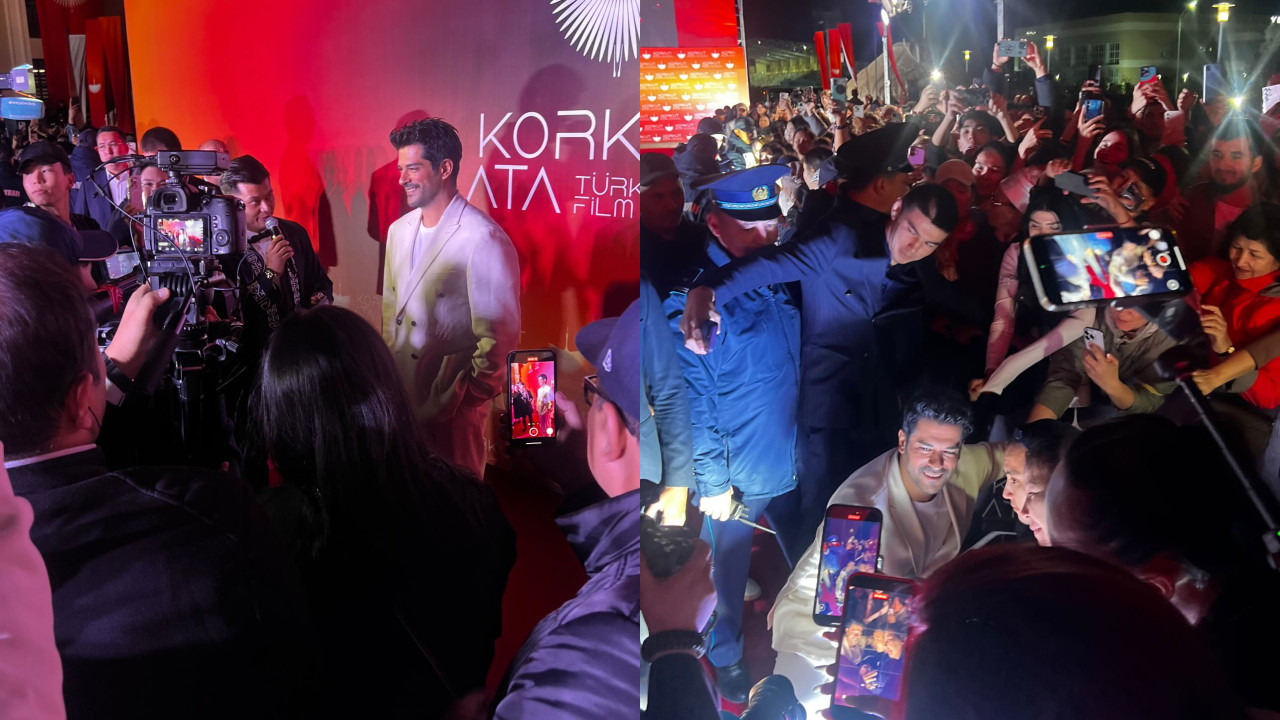 Ақтауда Бурак Өзчевиттың фанаттары құлап, актердің аяғына жетті (ВИДЕО)