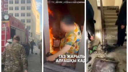 Ақтауда газ баллоны жарылды: 5 адам зардап шекті, оның үшеуі – бала (ВИДЕО)