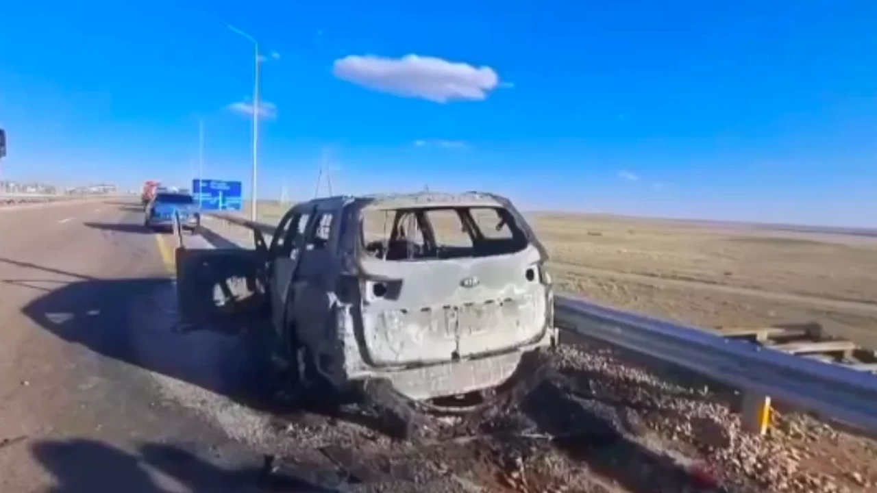 Қарағандыда көлік отқа оранып, жеті адам қаза болды (ВИДЕО)