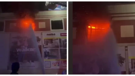 Пожар в ТРЦ в Караганде: эвакуировано 250 человек