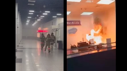 Алматы әуежайында ер адам өзіне от қойды