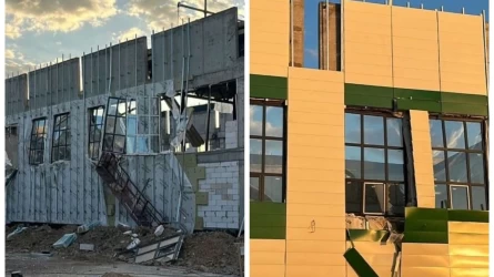 Құлсарыда салынып жатқан «Жайлы мектептің» төбесі опырылды