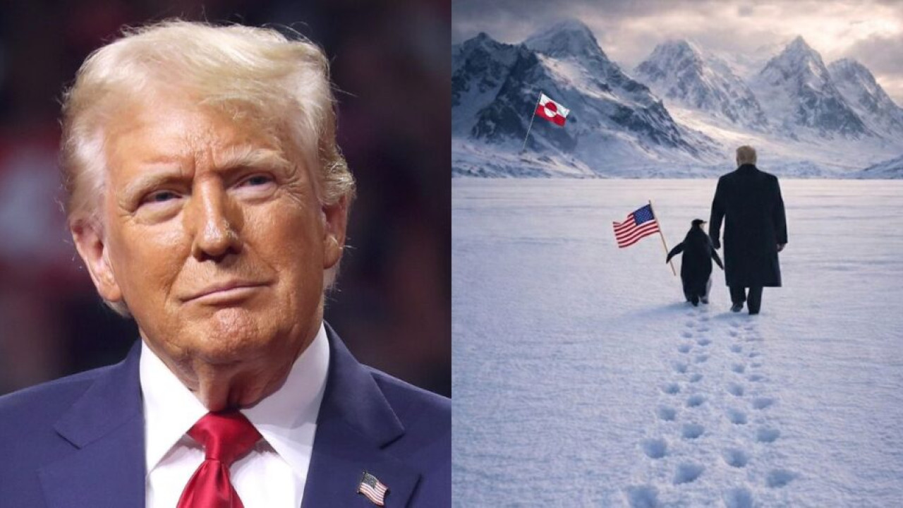 Трамптың «пингвині»: Ақ үй жариялаған суретті әлем күлкіге айналдырды