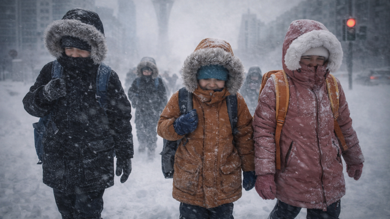 Аязға байланысты бірнеше өңірде оқушылар онлайн оқуға көшті