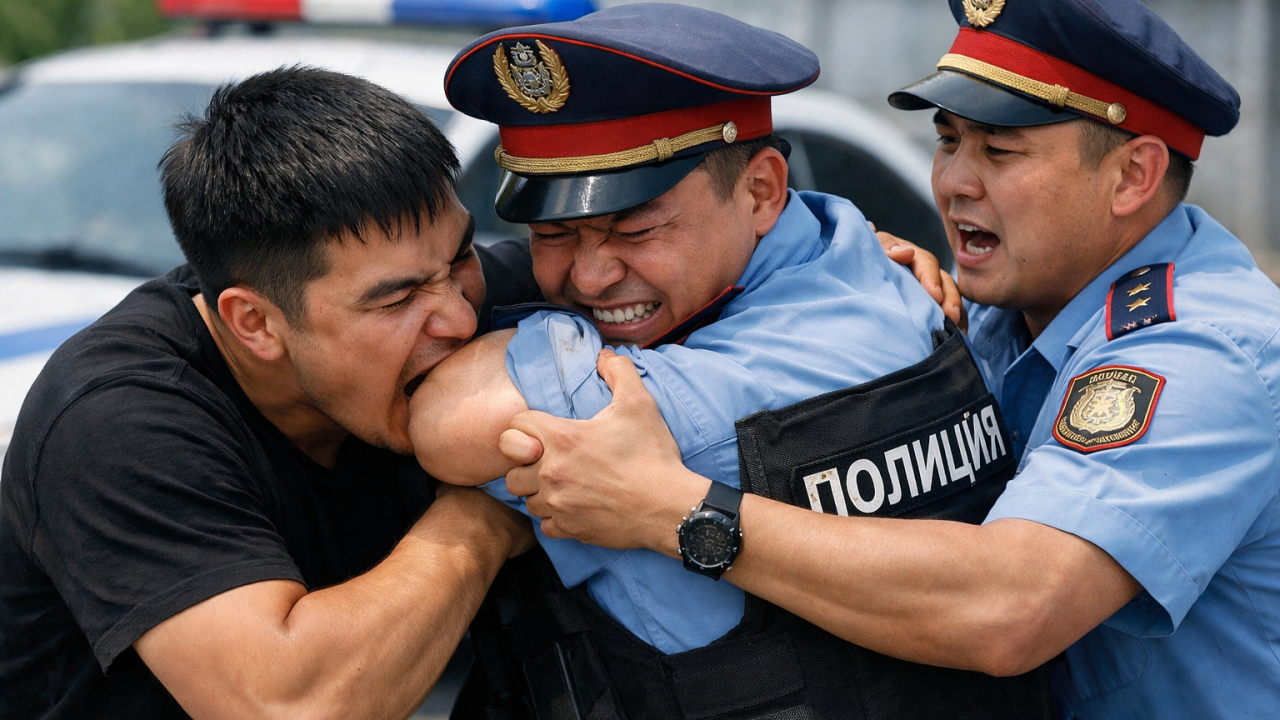 Павлодарда ер адам полицейді тістеп алғаны үшін сотталып кетті