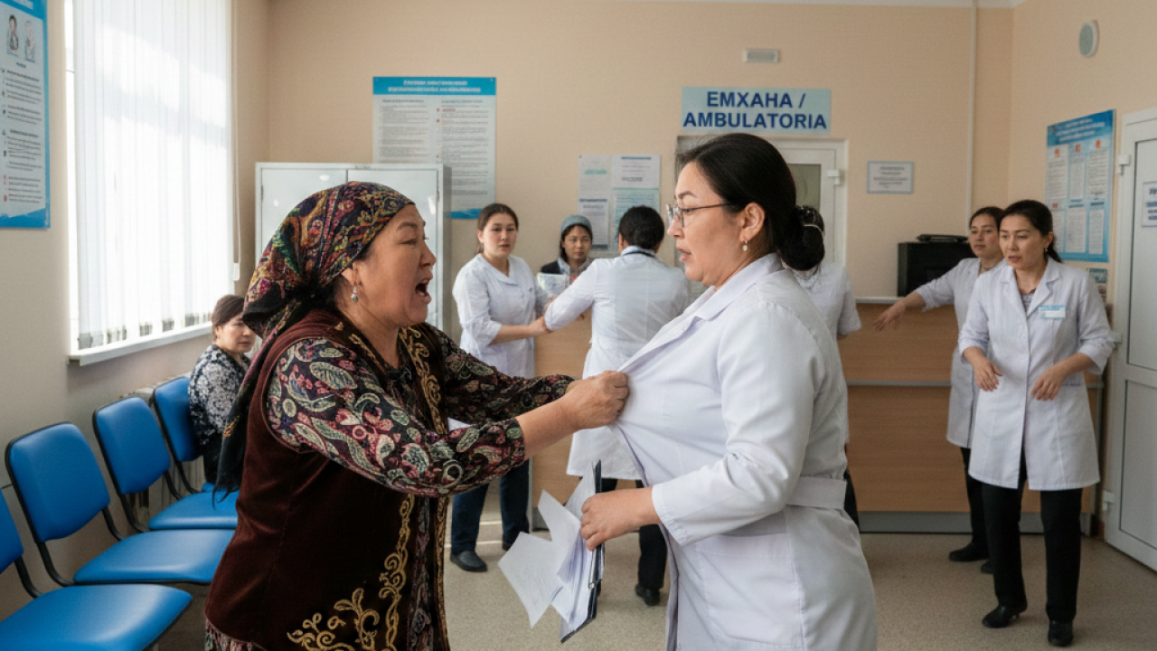 Қызылордада дәрігердің жағасынан алып қол көтерген әйел сотталды