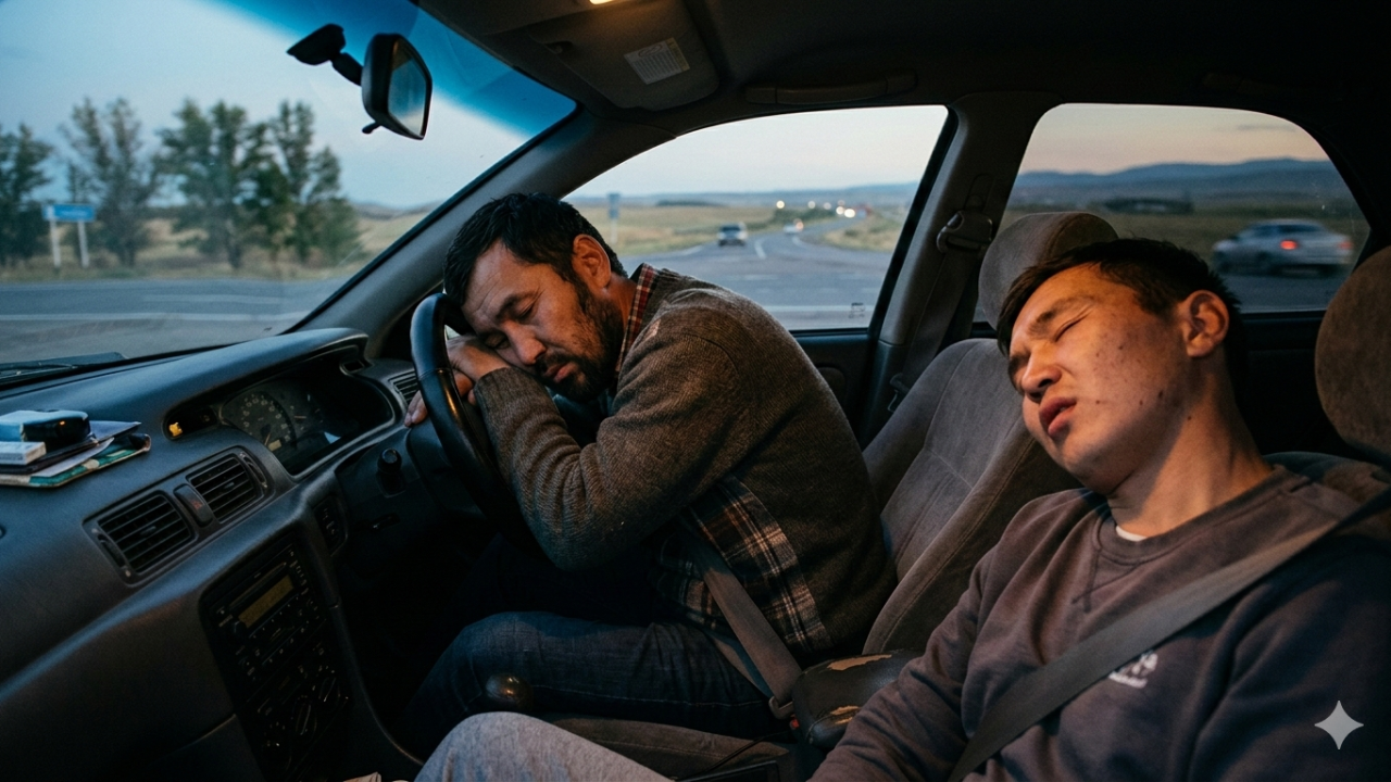 Абай облысында көлік ішінде отырған екі адам қаза тапты