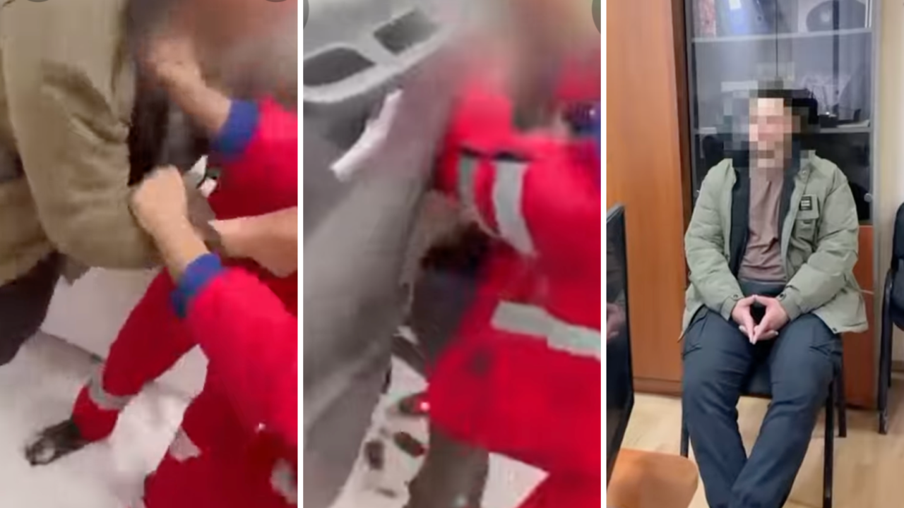 Астанада ер адам жедел жәрдем фельдшеріне шабуыл жасады (ВИДЕО)