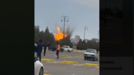 В Азербайджане упал и взорвался иранский дрон