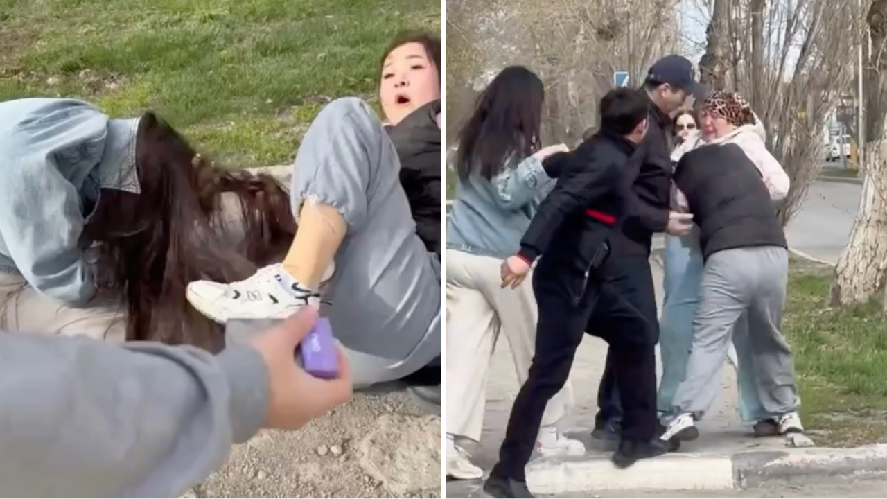 Қостанайлық блогер көшенің қақ ортасында қызға шабуыл жасады (ВИДЕО)