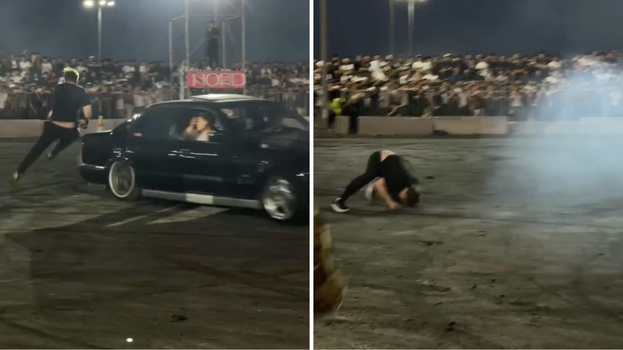 В Шымкенте на автофестивале автомобиль сбил юмориста (ВИДЕО)