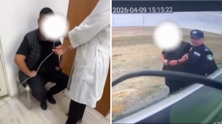 Атырау облысында КамАЗ тізгіндеген мас жүргізуші қолға түсті (ВИДЕО)