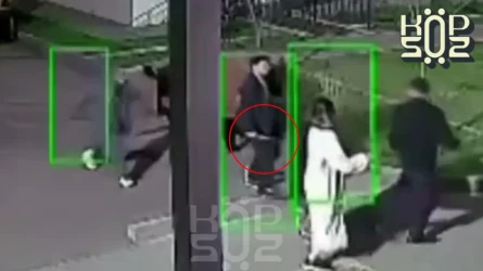 Алматыда пышақ ұстаған ер адам көшеде адамдарды қуған