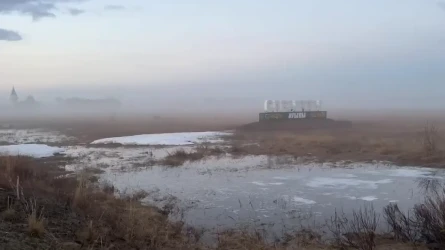 Плотину прорвало недалеко от села в Акмолинской области