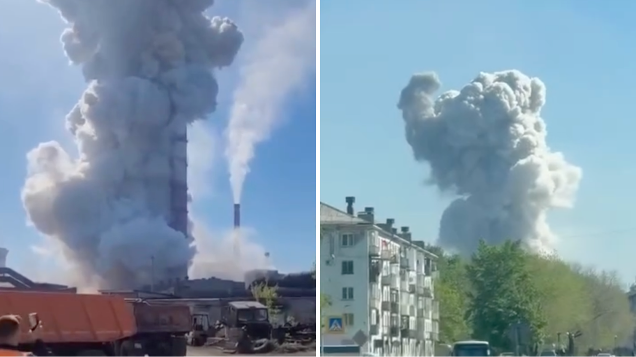 Өскеменде жойқын жарылыс болып, кәсіпорын ғимараты опырылды (ВИДЕО)