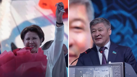 Депутат Дәулет Тұрлыханов Роза Рымбаеваға көлік сыйлады