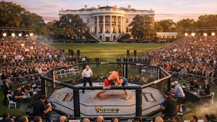 Ақ үйдегі UFC турнирі төбелеспен басталды (ВИДЕО)