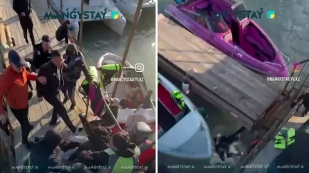 Ақтаудағы айлақта жаппай төбелес болып, бір адам суға құлап кетті