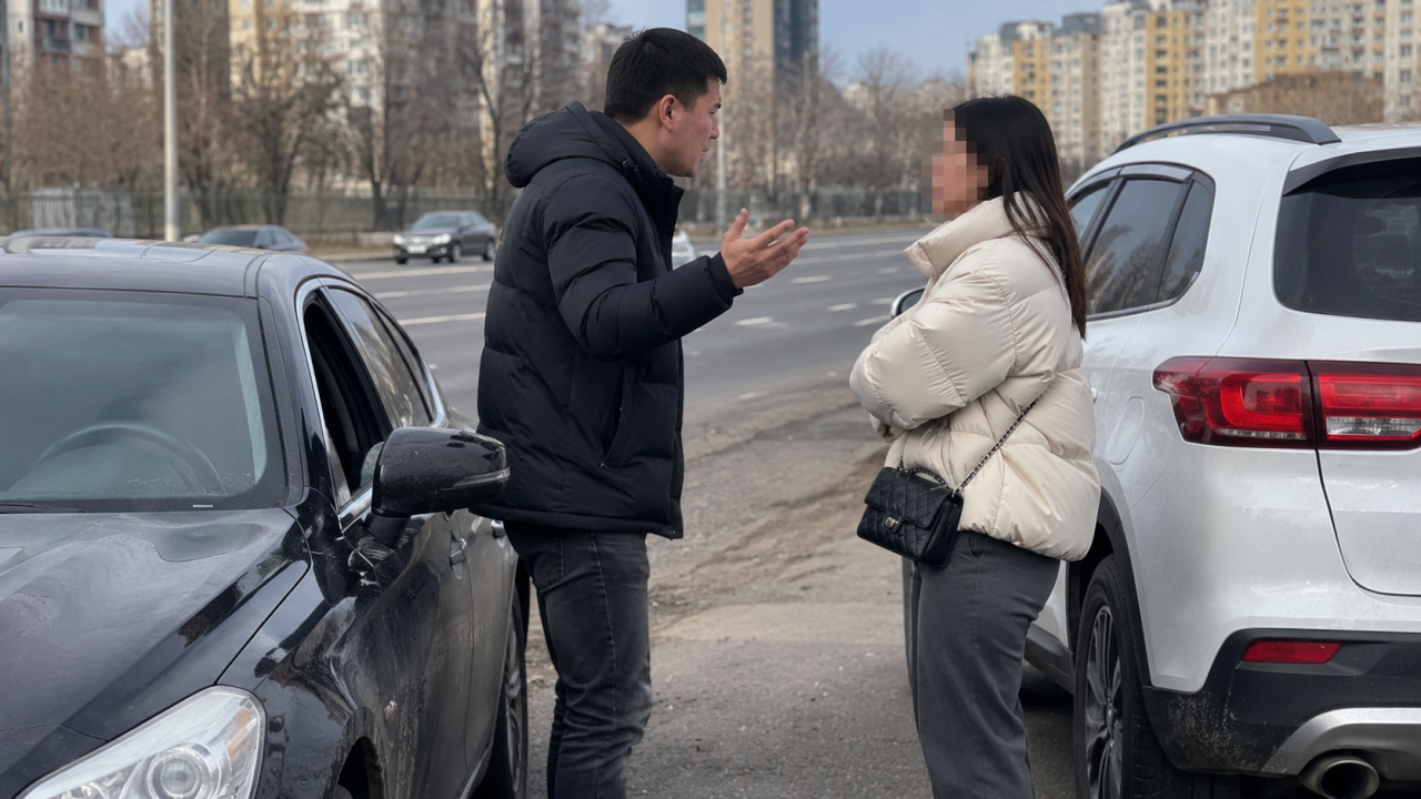 Астанада ер адам жолдағы жанжалдан кейін қызды соққыға жықты