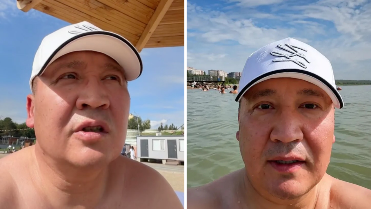 Павлодар облысының әкімі Ертістің тазалығын дәлелдеу үшін тікелей эфирде өзенге шомылды