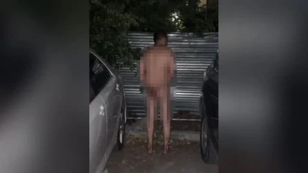Астанада тұрғын үй кешенінің ауласында жалаңаш жүрген ер адам қамауға алынды