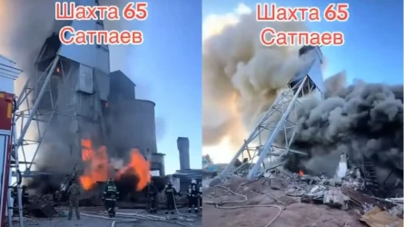 Возле Сатпаева произошёл пожар на шахте